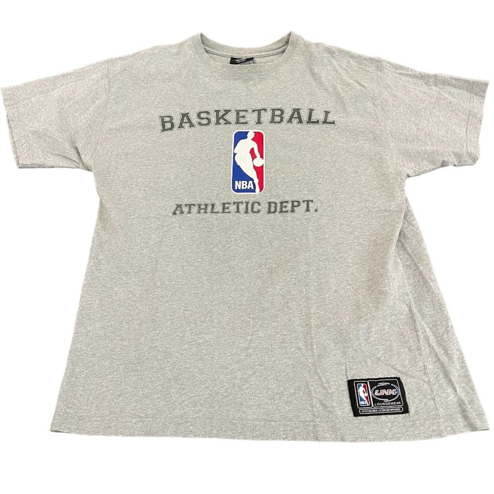 NBA Men's Lougewear Gray SS T-Shirt Licensed UNK NBA Logo, Size Large - Picture 1 of 7